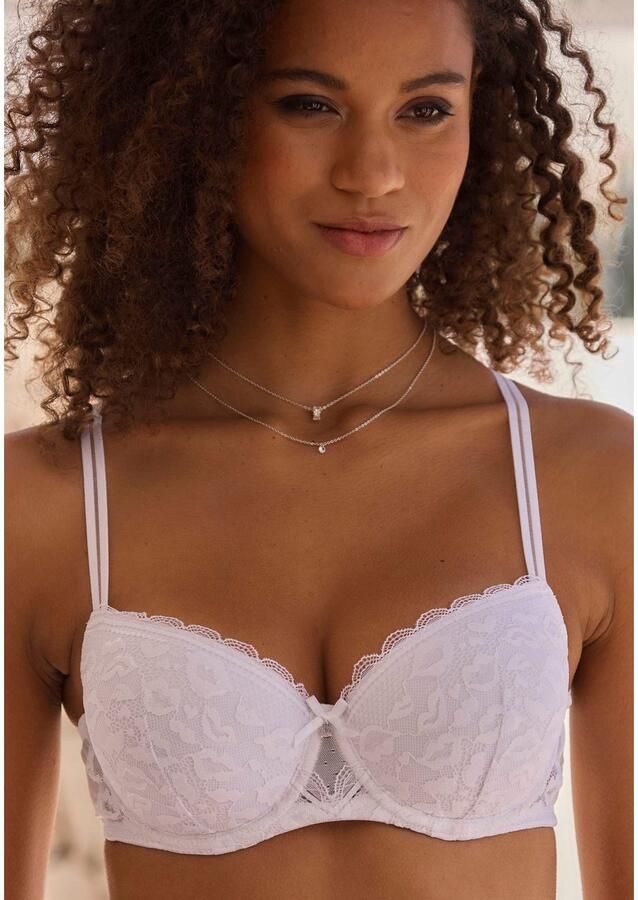 Vivance Bh met steuncups van kant in leo-look in een modieuze balconnet-snit lingerie