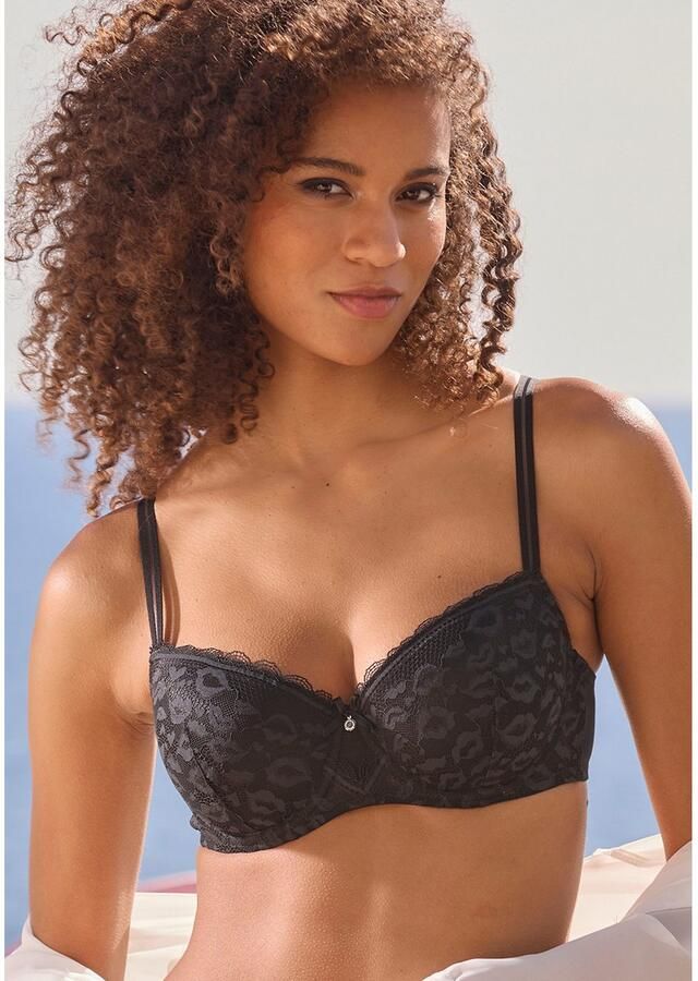 Vivance Bh met steuncups van kant in leo-look in een modieuze balconnet-snit lingerie - Foto 2