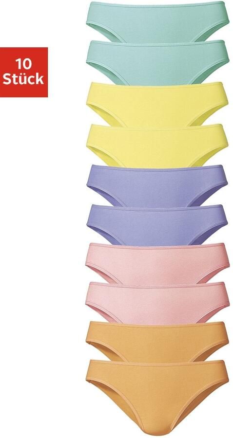 Vivance Bikinibroekje mooie basic in mooie kleuren geschikt voor elke dag (set 10 stuks) - Foto 1