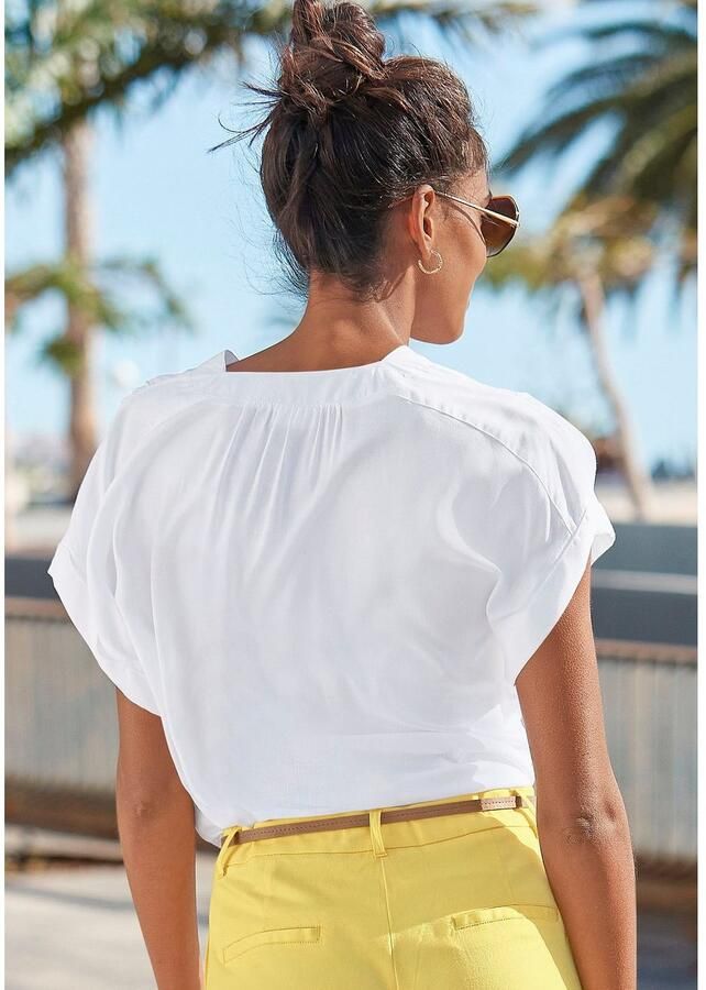 Vivance Blouse met korte mouwen in losse snit damesblouse casual business-look - Foto 3