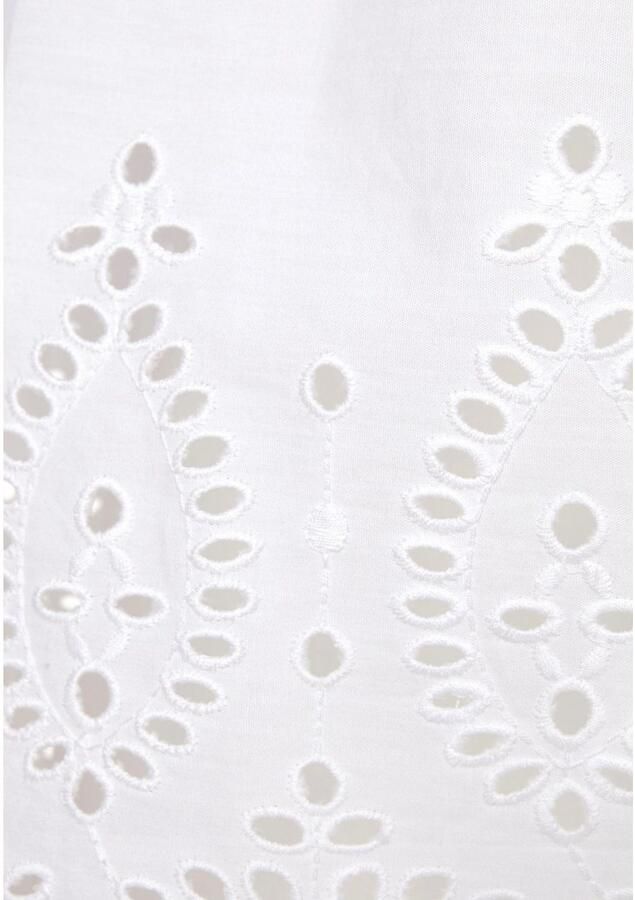 Vivance Blouse met korte mouwen met broderie anglaise en v-hals blousetop zomers - Foto 3