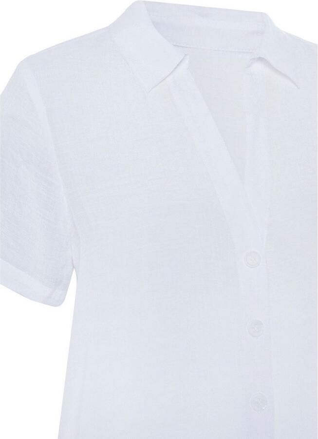 Vivance Blouse met korte mouwen met hemdkraag en knoopsluiting hemdblouse strandmode - Foto 2