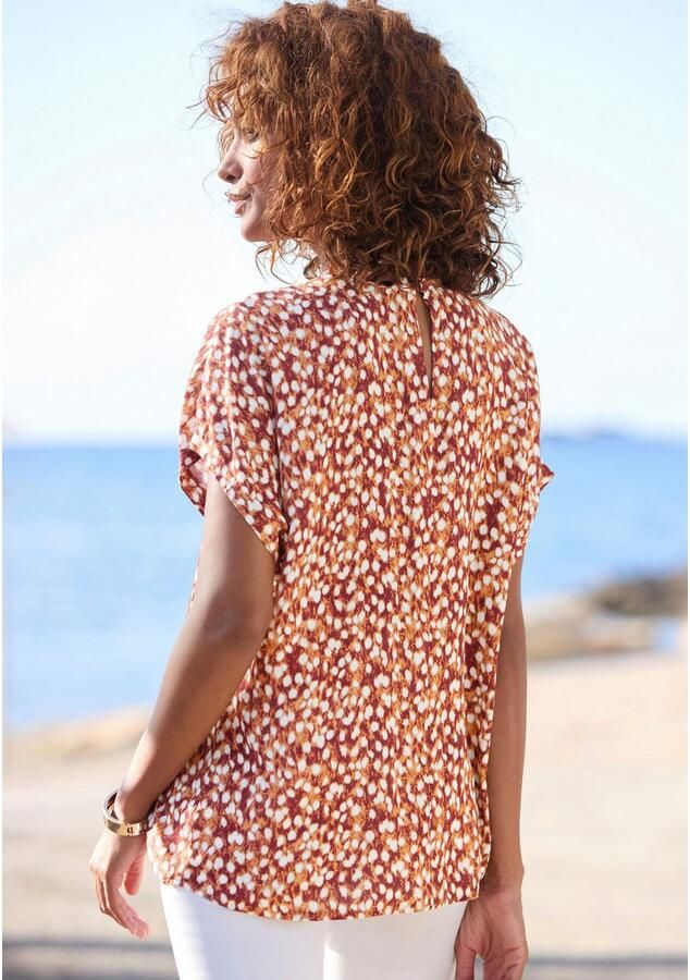 Vivance Blouse met korte mouwen met stippenprint printblouse - Foto 4
