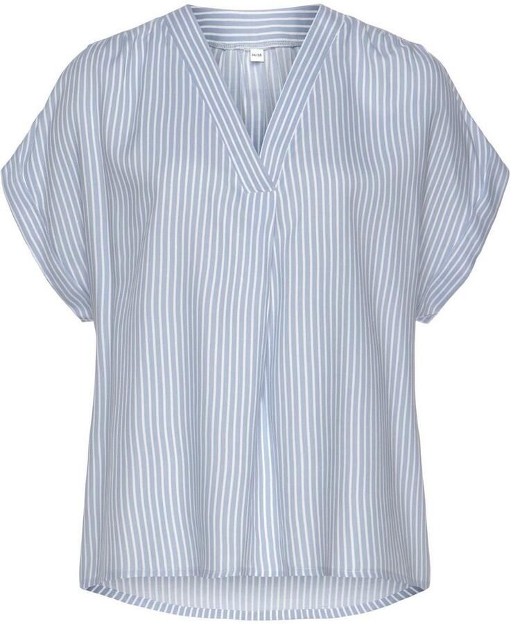 Vivance Blouse met korte mouwen met streep-ontwerp damesblouse casual