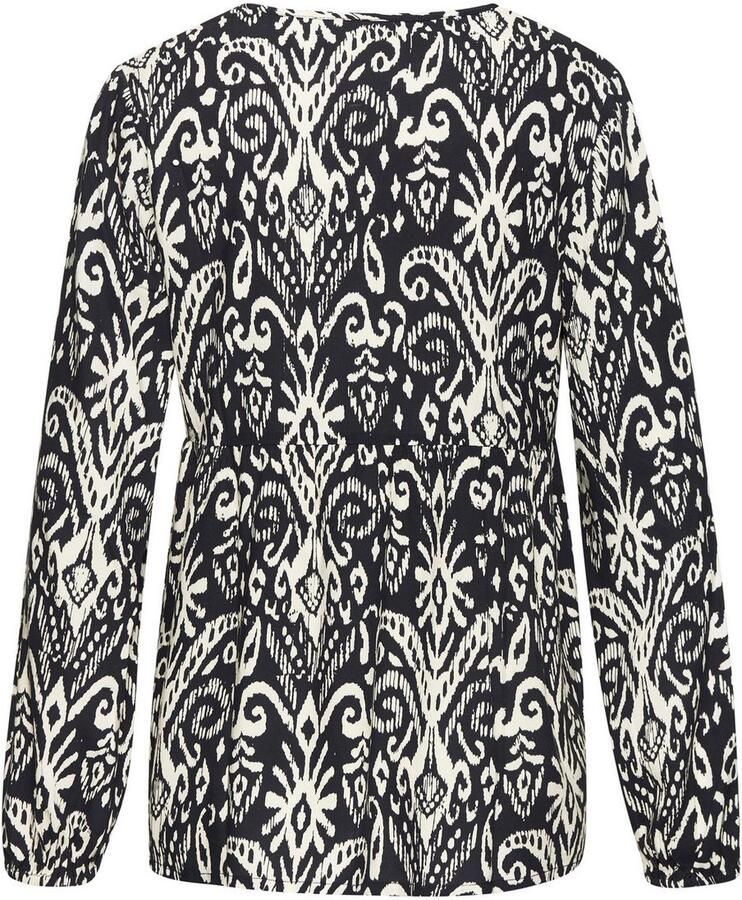 Vivance Blouse met lange mouwen met ballonmouwen luchtige tuniek met losse snit boho-stijl