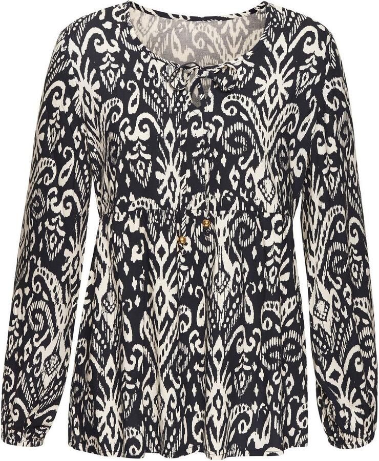 Vivance Blouse met lange mouwen met ballonmouwen luchtige tuniek met losse snit boho-stijl - Foto 2