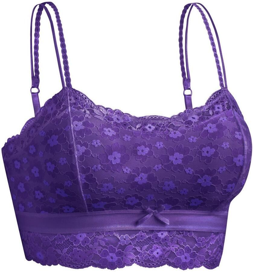 Vivance Bralette-bh Anisa van bloemige kant in lichte lange vorm sexy lingerie