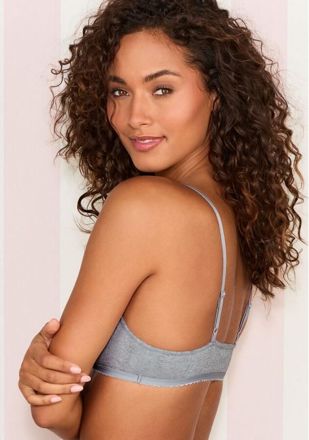 Vivance Bralette van zacht pointelle-breisel met kant - Foto 5