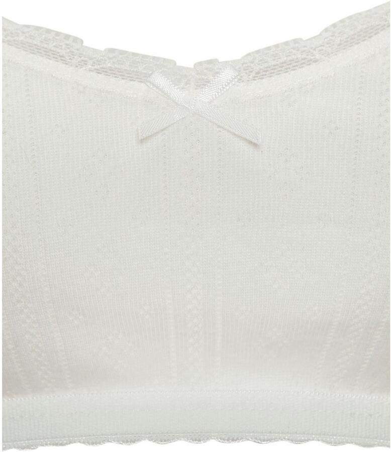 Vivance Bralette van zacht pointelle-breisel met kant