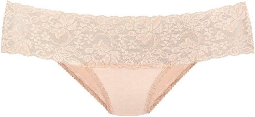 Vivance Brazilian slip van elastische katoen met florale kant (3 stuks) - Foto 4