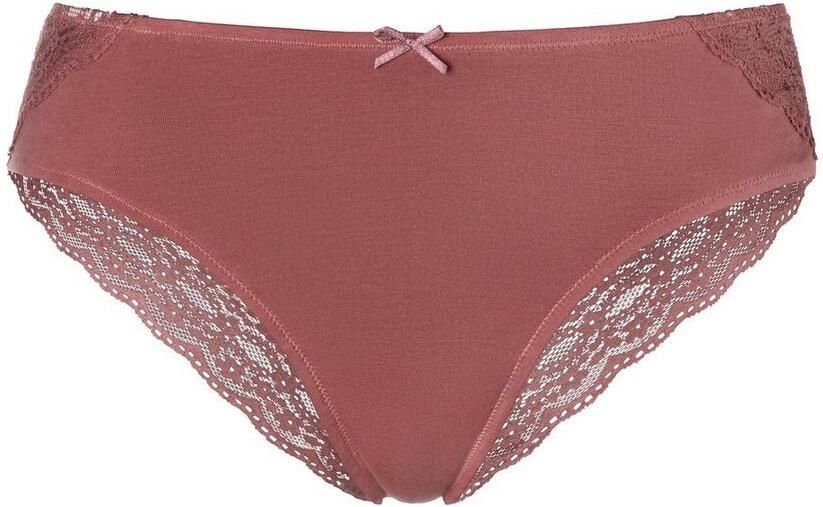 Vivance Brazilian slip van elastische katoen met florale kant (3 stuks) - Foto 4