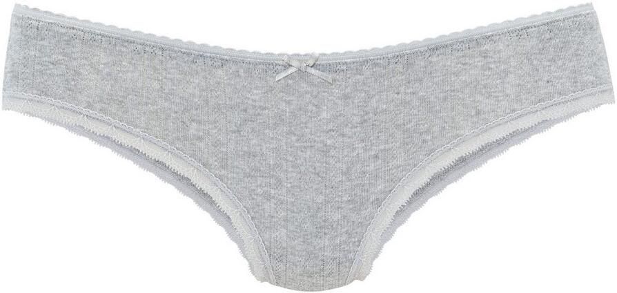 Vivance Brazilian slip van zacht pointelle-breisel met kant (Set van 3) - Foto 5