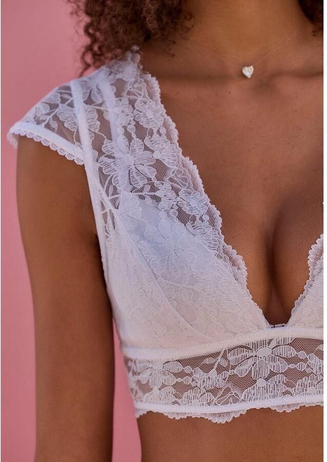 Vivance Bustier MIRJA Kanten-top van transparante kant bra-top lingerie zonder beugel