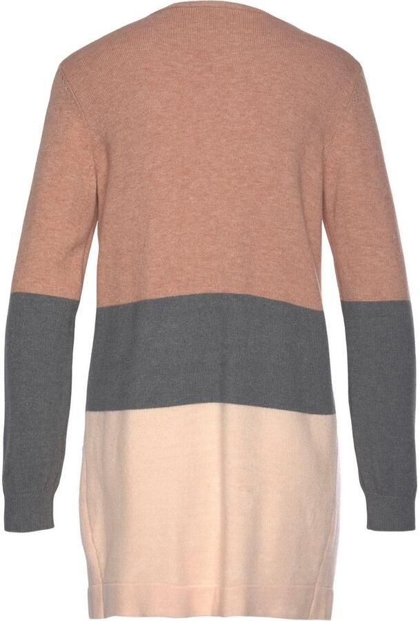 Vivance Cardigan met colorblock-look en zakken lange cardigan - Foto 5