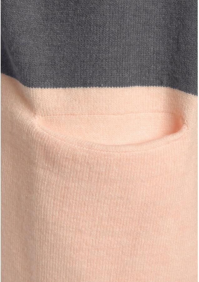 Vivance Cardigan met colorblock-look en zakken lange cardigan - Foto 4