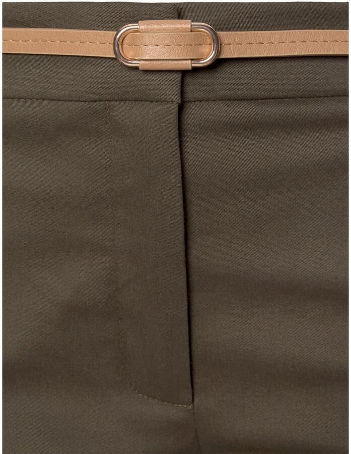 Vivance Chino in klassieke basic pasvorm stoffen broek business look (Met riem in leer-look)