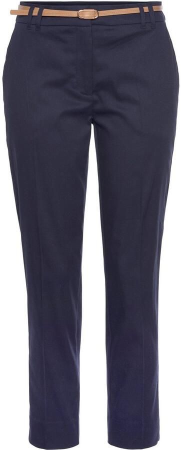 Vivance Chino in klassieke basic pasvorm stoffen broek business look (Met riem in leer-look) - Foto 4