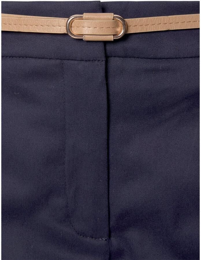 Vivance Chino in klassieke basic pasvorm stoffen broek business look (Met riem in leer-look)