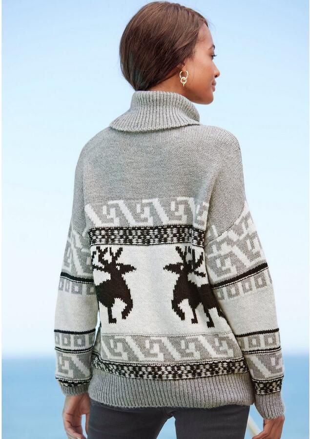 Vivance Coltrui met wintermotief gebreide trui noorse trui kersttrui - Foto 7