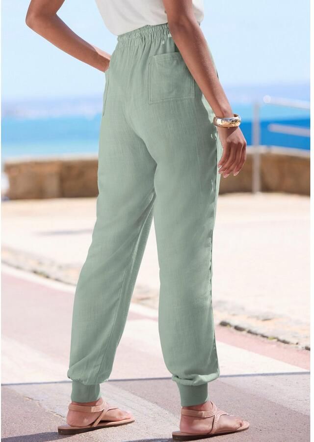 Vivance Comfortbroek gemaakt van geweven stof met een lichte structuur