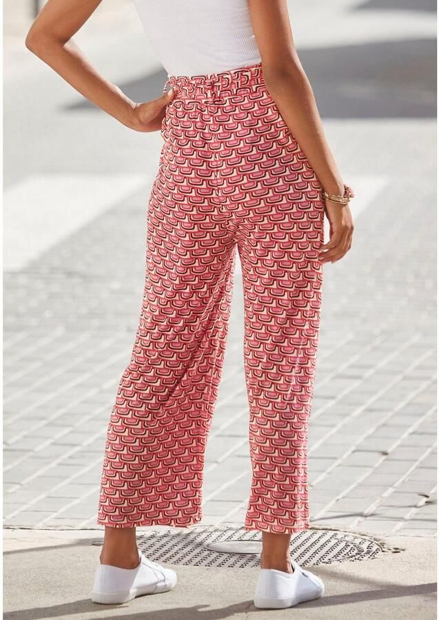 Vivance Culotte met retro-print lichte jerseybroek zomerbroek (Met een bindceintuur) - Foto 4