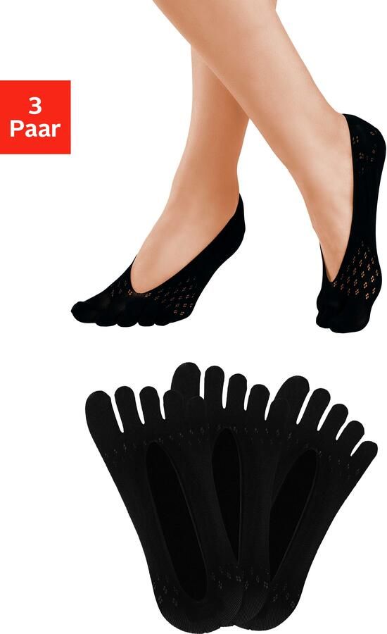 Vivance Fijne enkelsokken met gescheiden tenen (set 3 paar) - Foto 10
