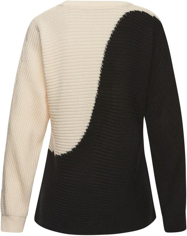 Vivance Gebreide trui in colorblock look ronde hals