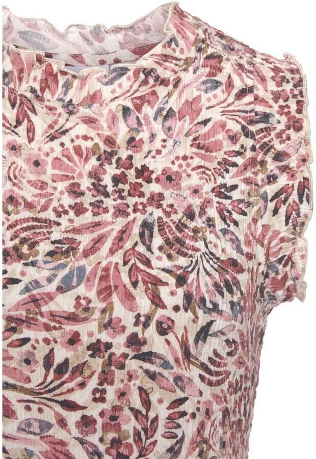 Vivance Gedessineerde jurk van crêpe viscose met ruches kant flatterende zomerjurk - Foto 3