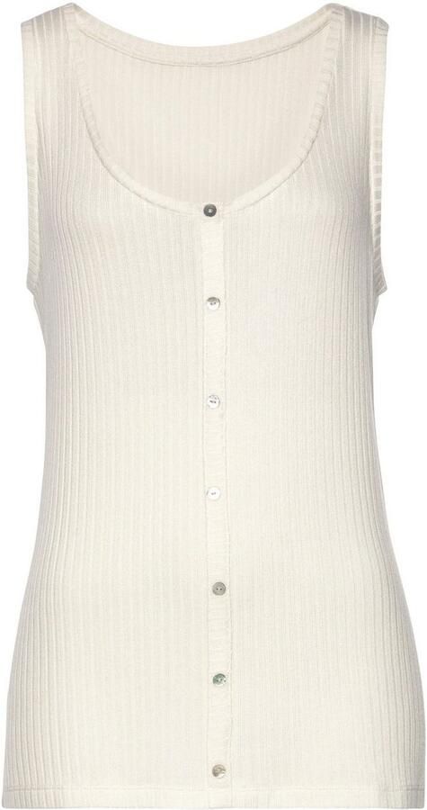 Vivance Geribde tanktop Met sierknoopsluiting van zachte ribkwaliteit met viscose - Foto 3
