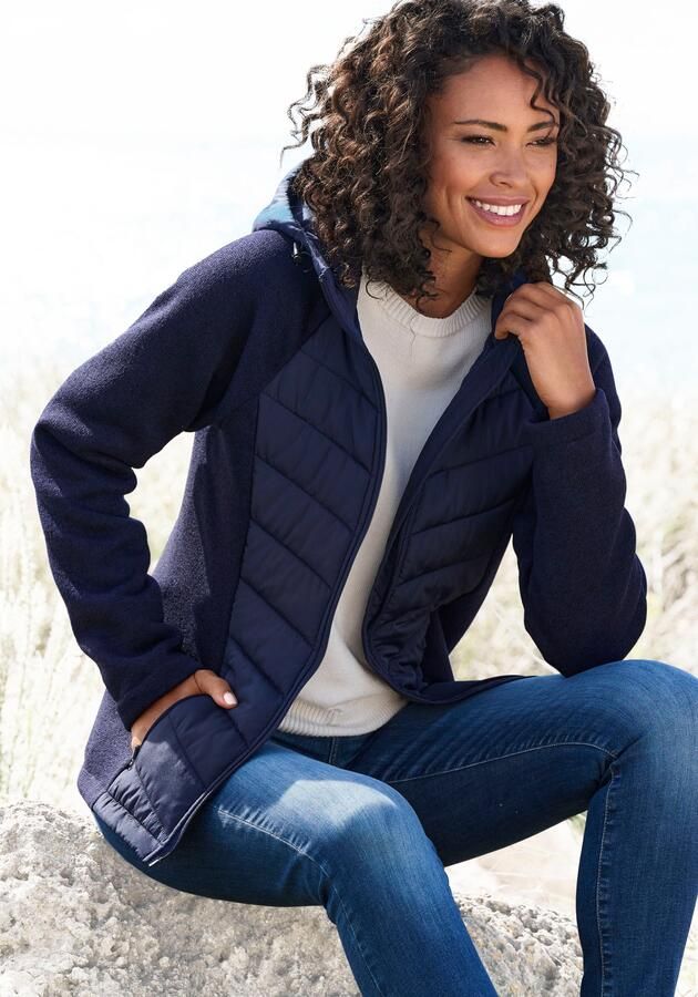 Vivance Gewatteerde jas met tricot-fleece-mouwen - Foto 8