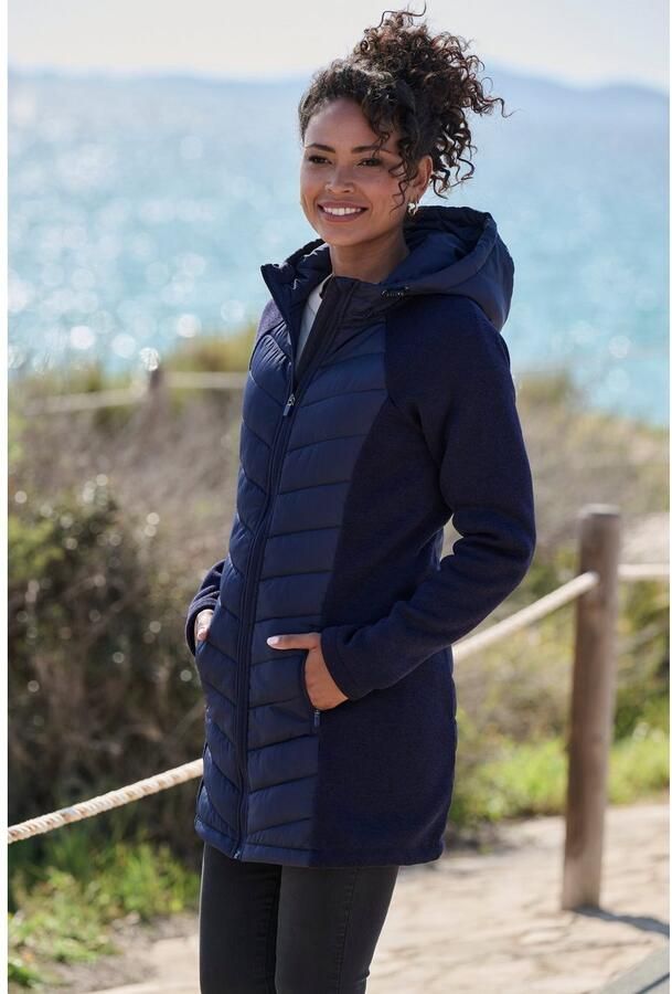 Vivance Gewatteerde jas met tricot-fleece-mouwen - Foto 4