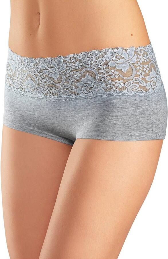 Vivance Hipster van elastische katoen met florale kant (3 stuks) - Foto 3