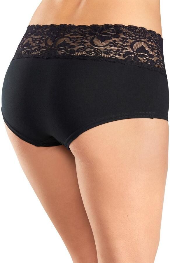 Vivance Hipster van elastische katoen met florale kant (3 stuks) - Foto 2