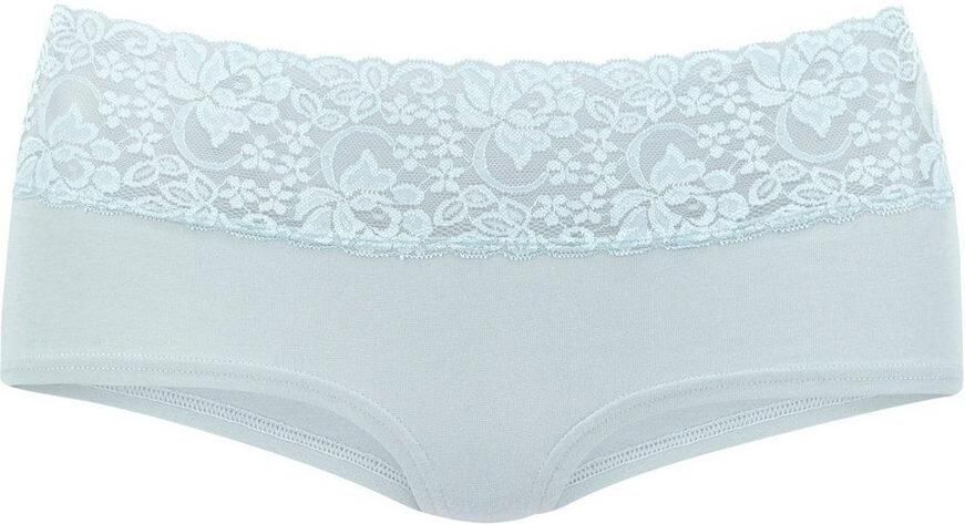 Vivance Hipster van elastische katoen met florale kant (3 stuks) - Foto 4