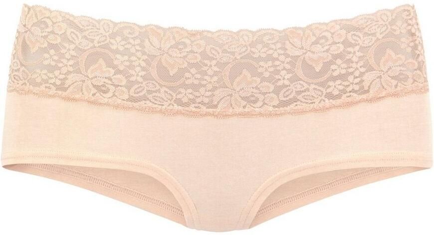 Vivance Hipster van elastische katoen met florale kant (3 stuks) - Foto 4