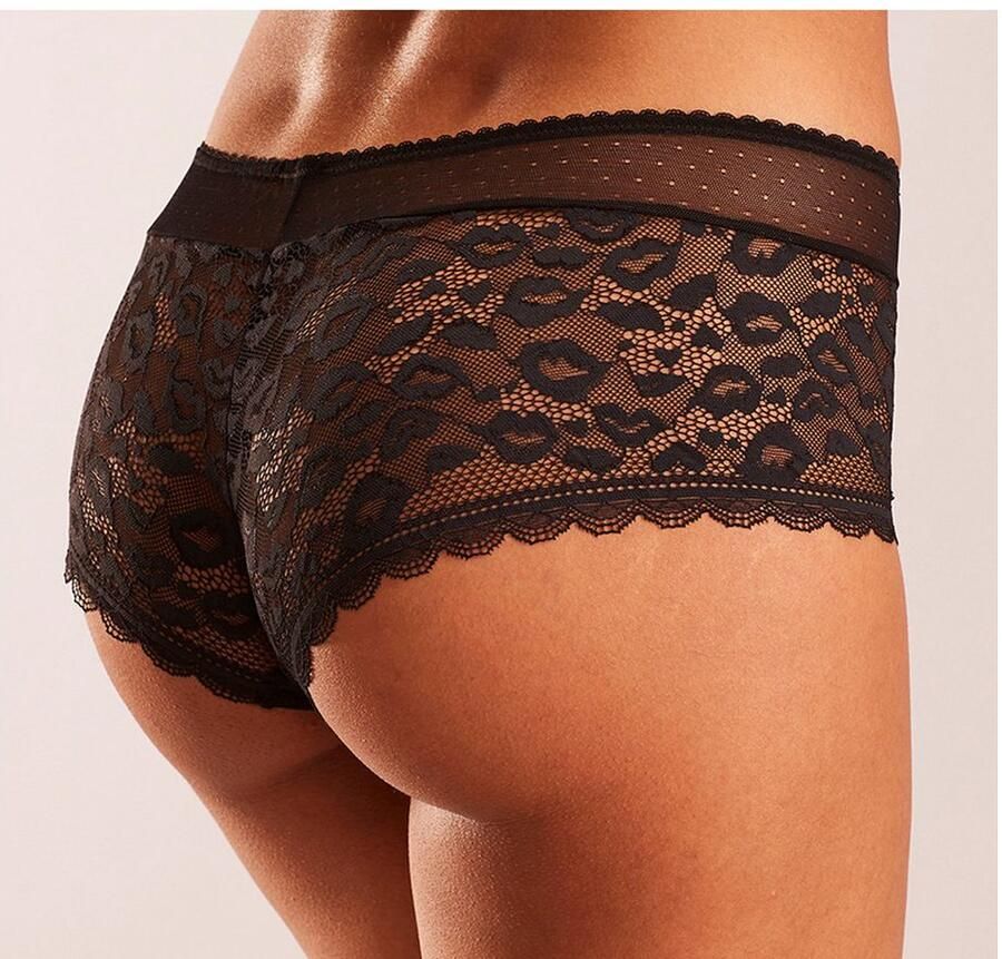 Vivance Hipster van kant in leo-look en zacht mesh-materiaal