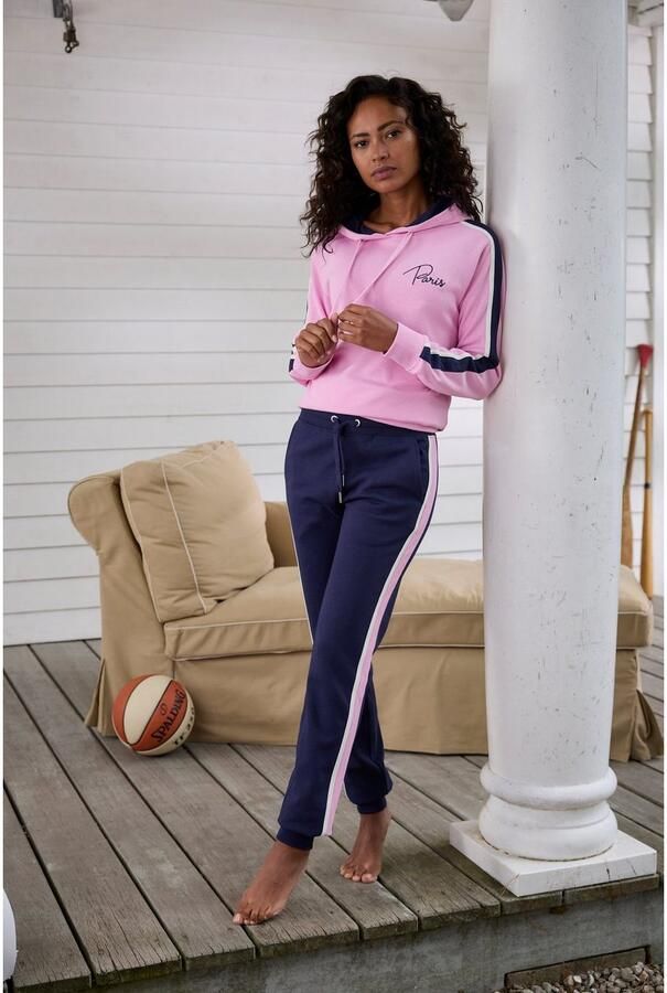 Vivance Hoodie met contrasterende accentueringen loungeanzug (1-delig) - Foto 7