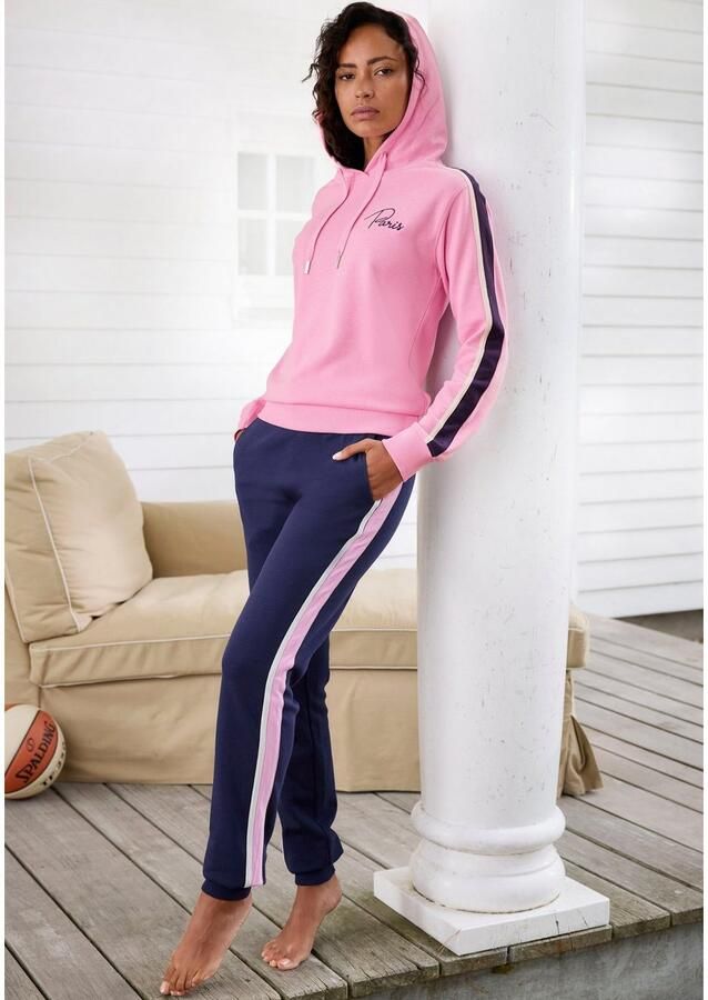 Vivance Hoodie met contrasterende accentueringen loungeanzug (1-delig) - Foto 5