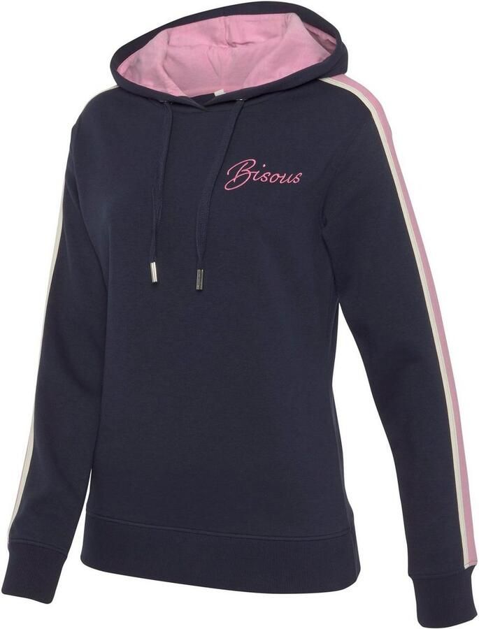 Vivance Hoodie met contrasterende accentueringen loungeanzug (1-delig)