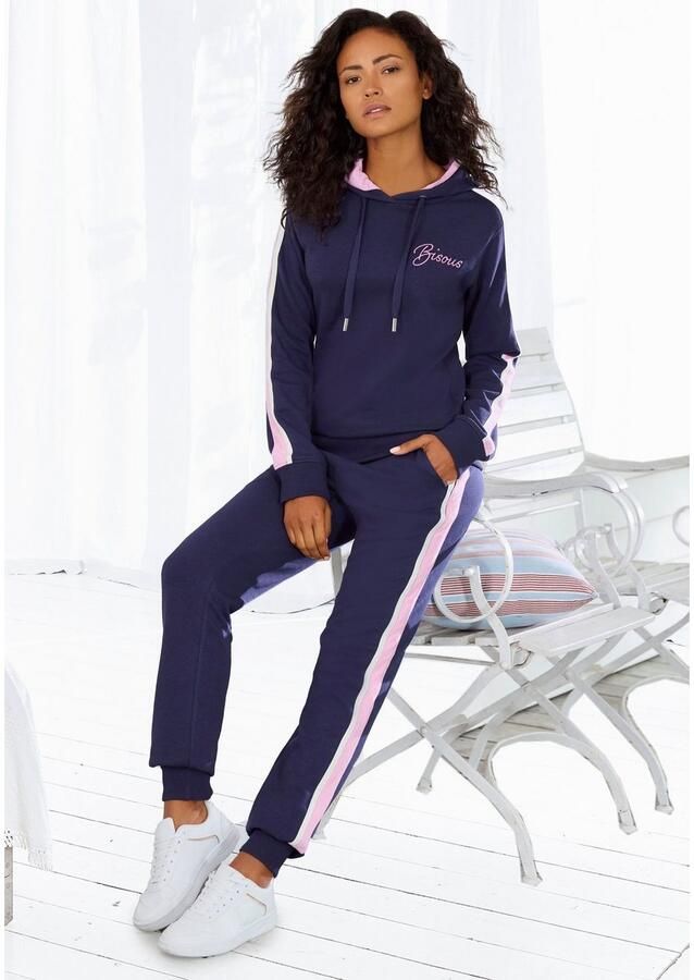 Vivance Hoodie met contrasterende accentueringen loungeanzug (1-delig) - Foto 5