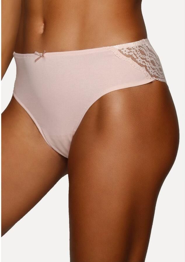 Vivance Jazz-hipsters van elastische katoen met florale kant (3 stuks) - Foto 2