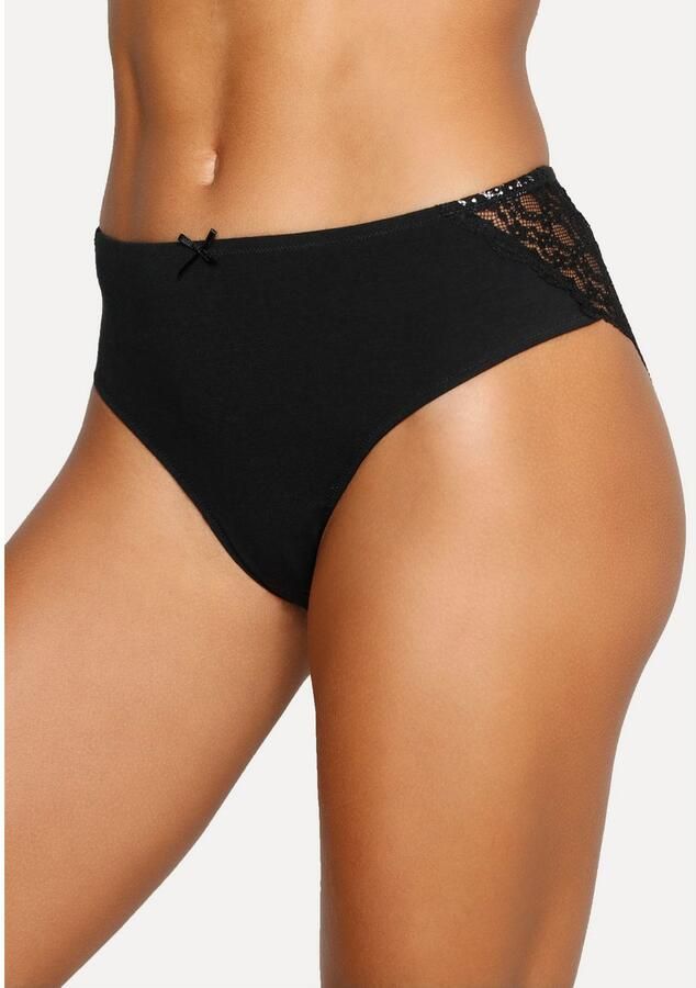 Vivance Jazz-hipsters van elastische katoen met florale kant (3 stuks) - Foto 3