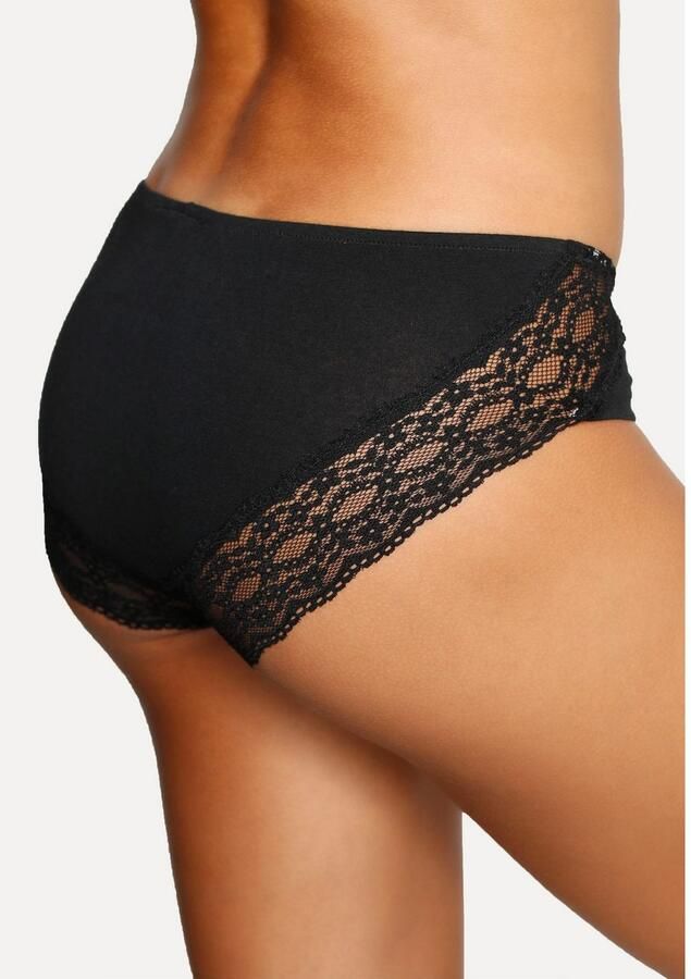 Vivance Jazz-hipsters van elastische katoen met florale kant (3 stuks) - Foto 2