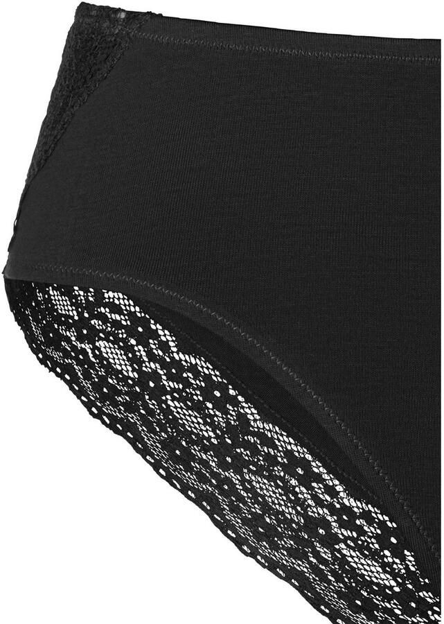 Vivance Jazz-hipsters van elastische katoen met florale kant (3 stuks)