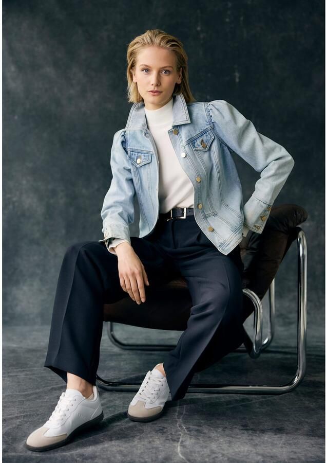 Vivance Jeansjack met pofmouwen en knopen decoratieve zakken denim - Foto 5