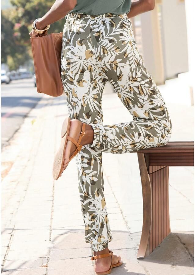 Vivance Jerseybroek met alloverdruk lichte zomerbroek met zakken strandbroek - Foto 3