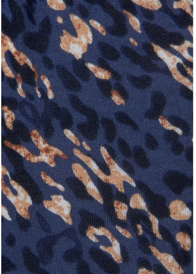 Vivance Jerseybroek met alloverprint comfortabele zomerbroek in wijde pasvorm strandbroek