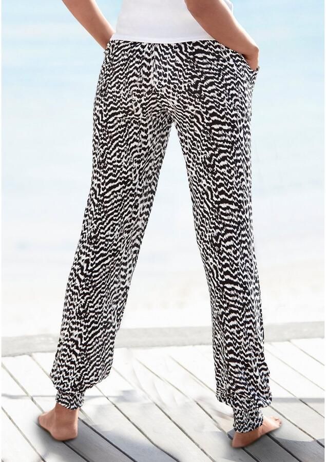 Vivance Jerseybroek met animal print en zakken elastische tailleband zomerbroek - Foto 5