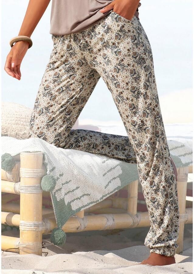 Vivance Jerseybroek met bloemenprint en zakken zomerbroek elastisch - Foto 4