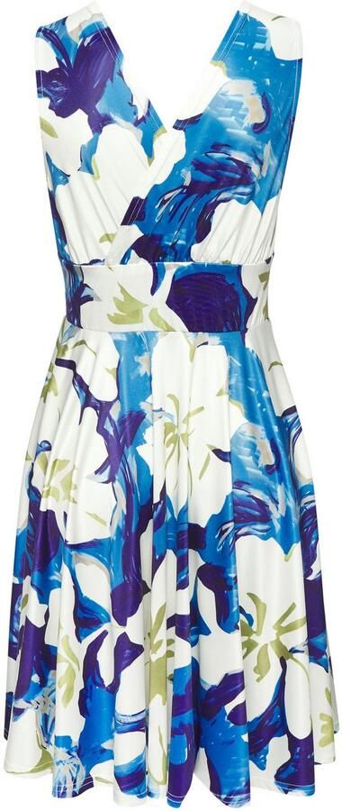 Vivance Jerseyjurk in wikkel-look getailleerde minijurk zomerjurk - Foto 5